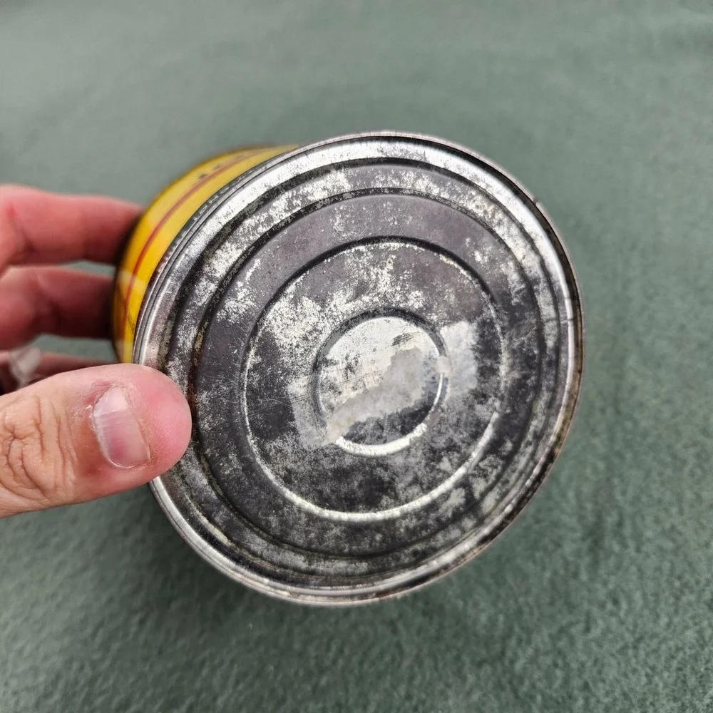 Vintage Johnson's Paste Wax Metal Tin 1 Pound Can Advertising Old Cleaner